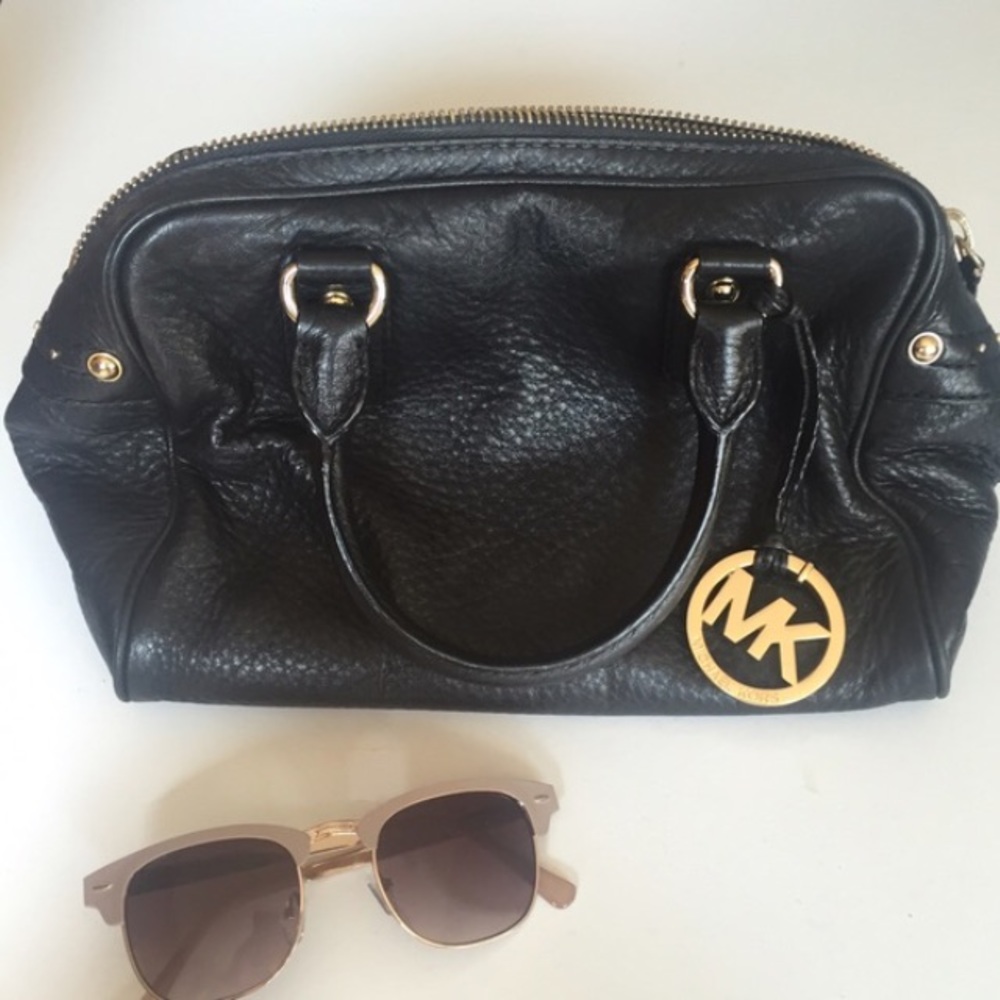 Michael Kors Black Leather Mini Bag Purse EUC 🖤
