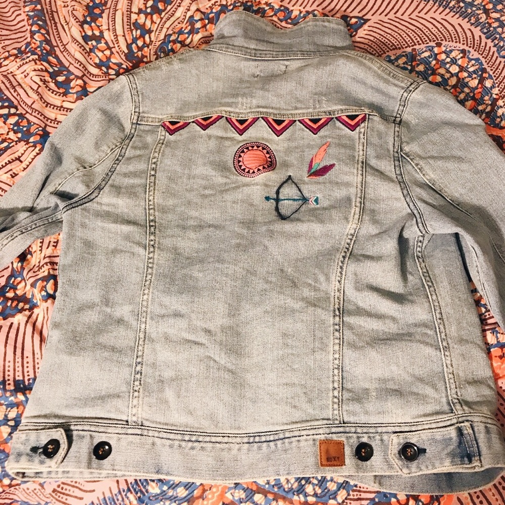 Embroidered Roxy Jean Jacket - Picture 2 of 3