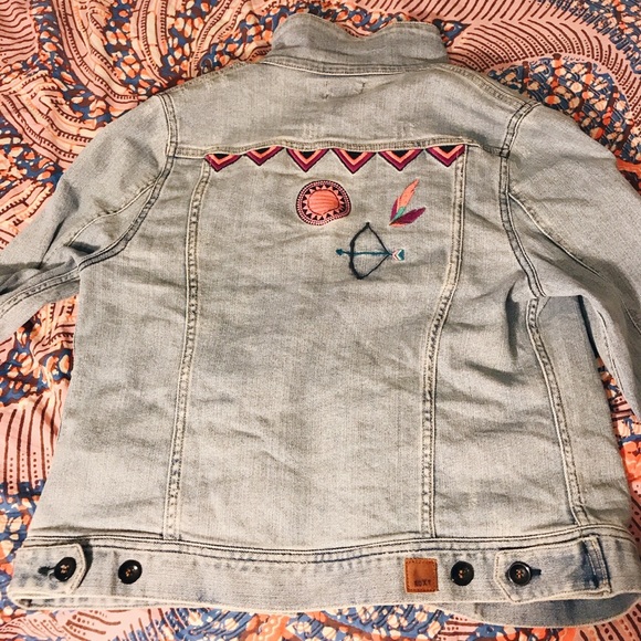 Embroidered Roxy Jean Jacket - Picture 2 of 3