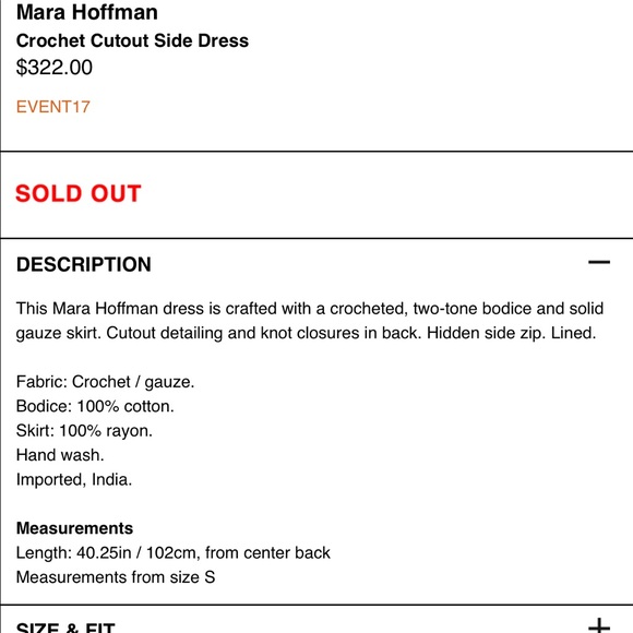 Mara Hoffman ▪️Crochet Cutout Side Dress ▪️ - Picture 5 of 5