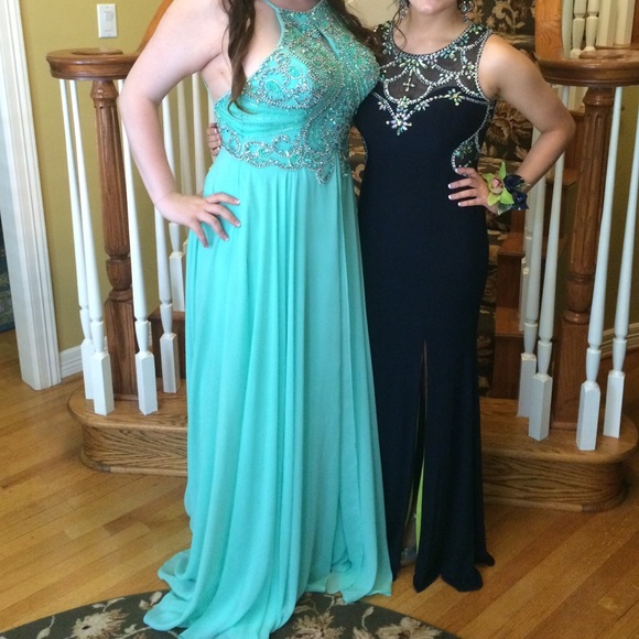 Turquoise Prom Dress - Picture 2 of 2