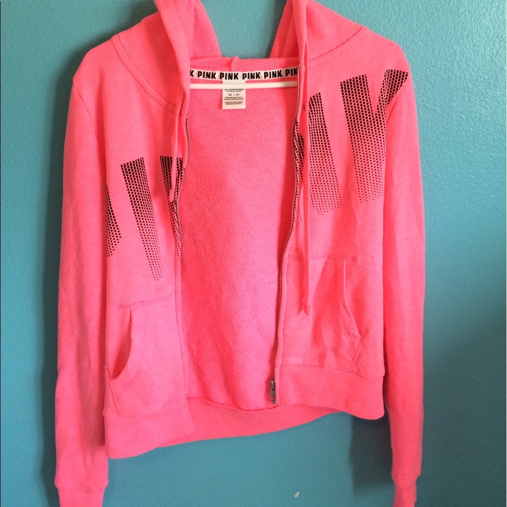 PINK pink hoodie with pink logo