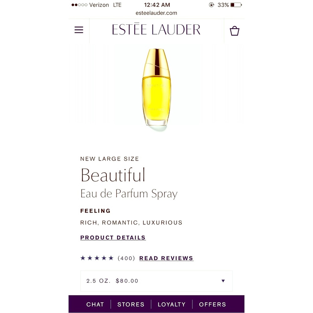 Estée Lauder Beautiful 2.5 oz
