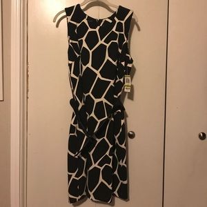 INC Black & White Midi Dress