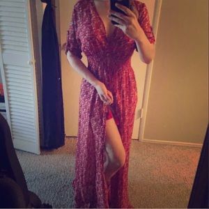 Floral Chiffon Maxi Dress