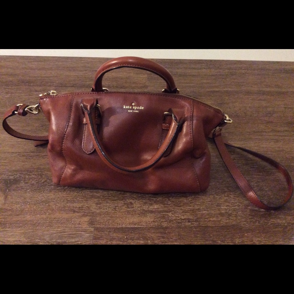 Kate Spade brown leather crossbody bag