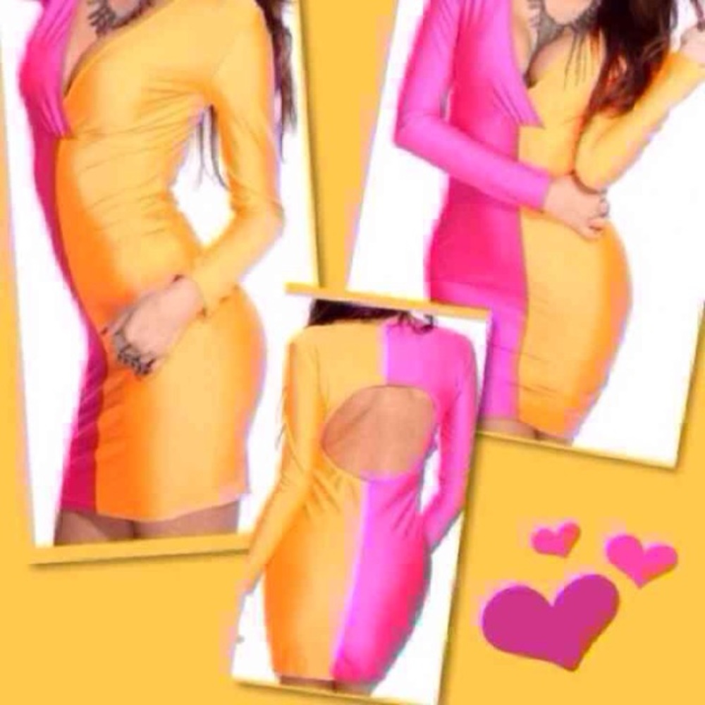 💗NEON BODYCON DRESS!