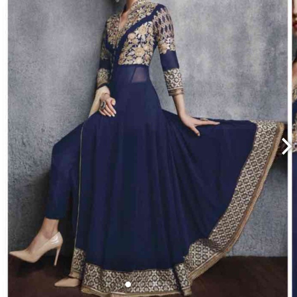 Bollywood navy dress
