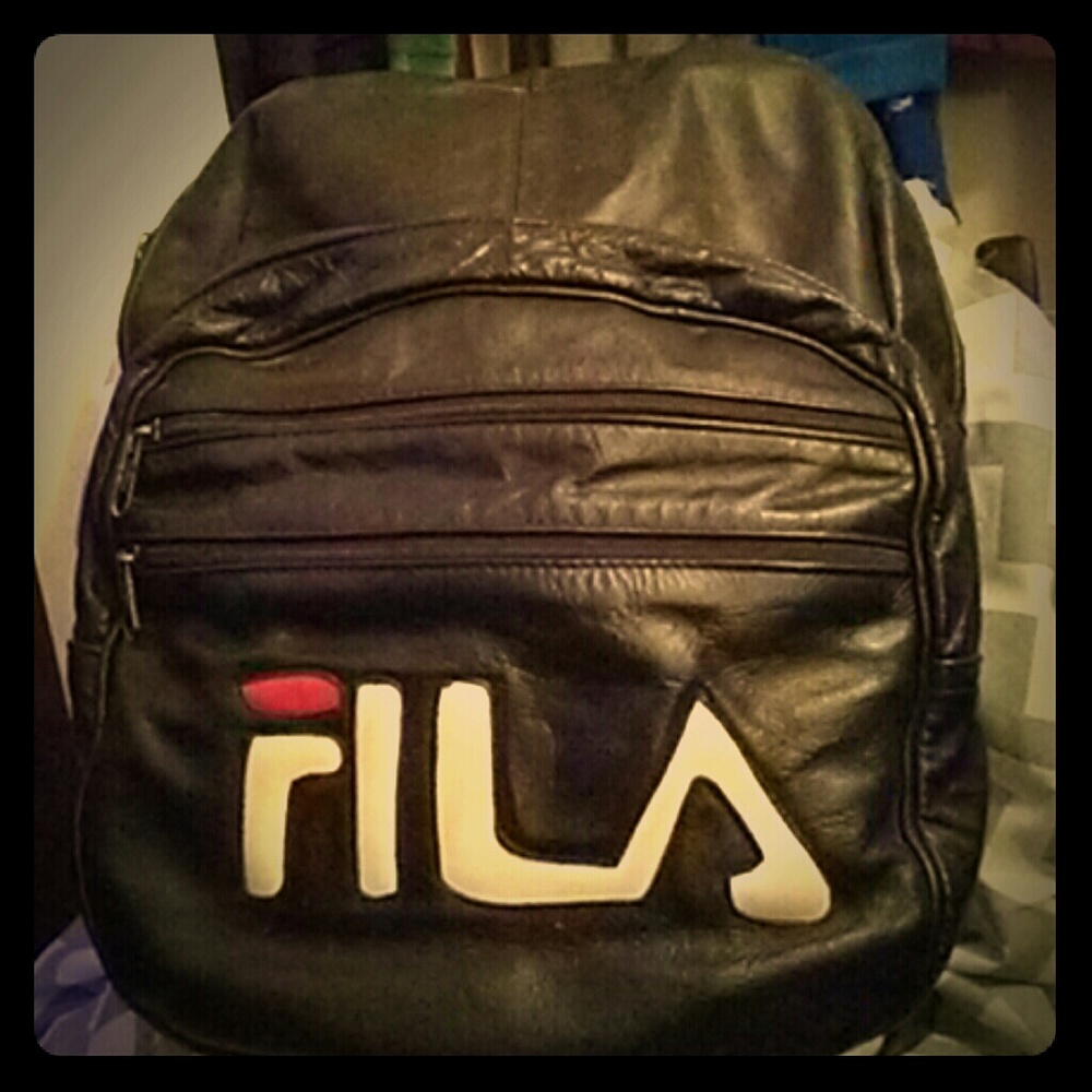 All leather backpack