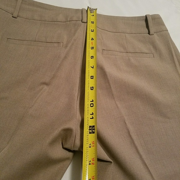ANN TAYLOR career wide leg tan pants - Picture 6 of 7