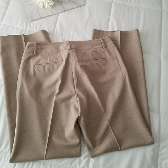 ANN TAYLOR career wide leg tan pants - Picture 3 of 7