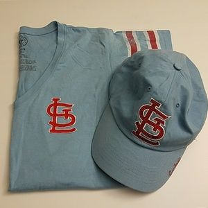 St Louis Cardinals hat and tshirt size medium