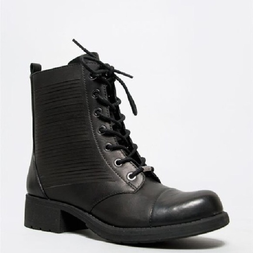 "Gatson" Vented Slit Laced Combat Boots