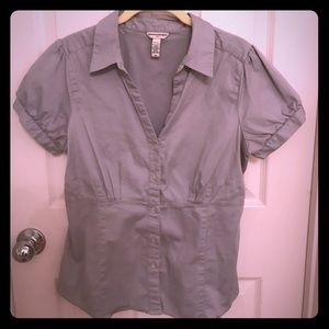 Grey Button Blouse