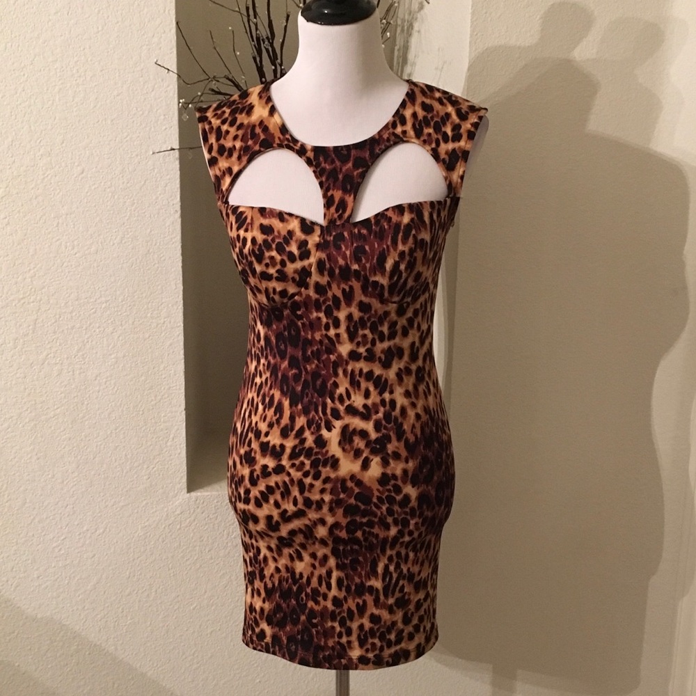 Leopard Cutout Dress