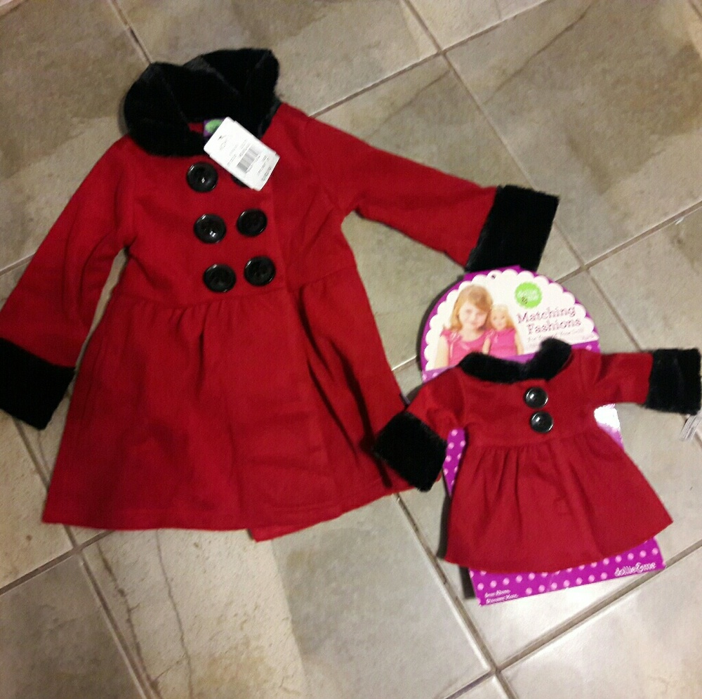 Dollie & me matching coats.