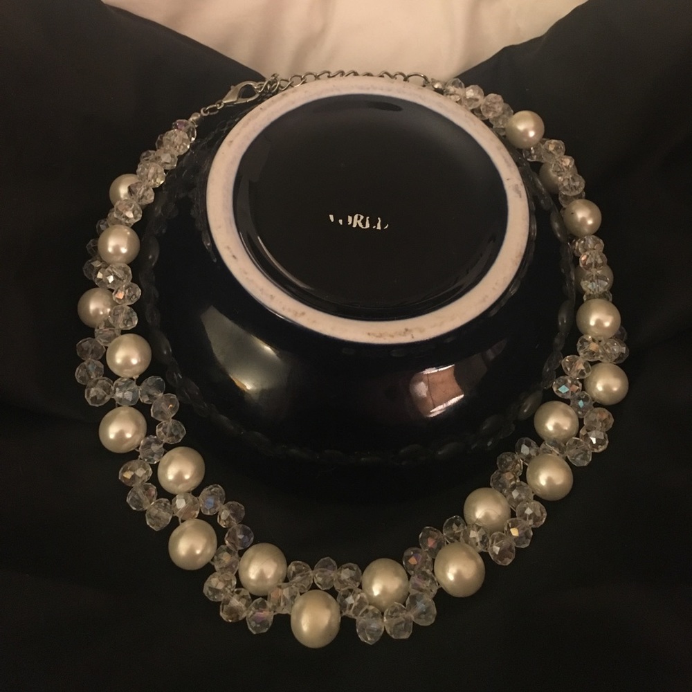 Pearl and Glass Bead Necklace (Short)