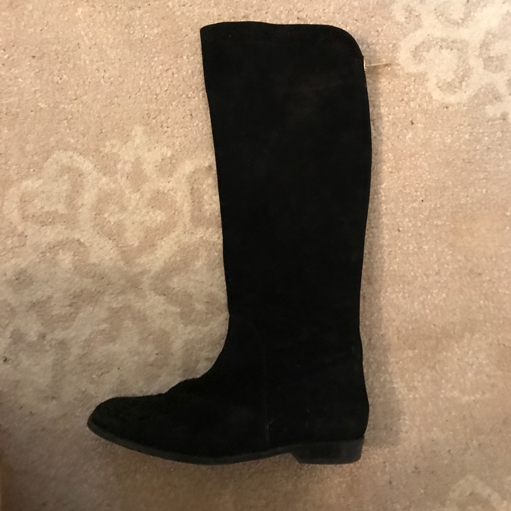 Black suede Stuart Weitzman knee high boots
