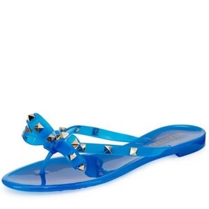 Valentino rockstud flip flops size 38.