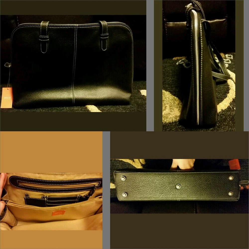 **SOLD **Black Leather Latico USA made Purse