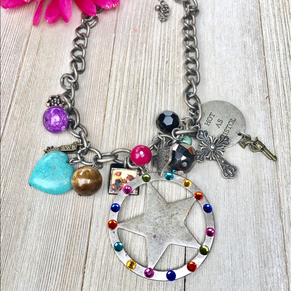 Hot As Pistol Wild West Gemstone Necklace - Picture 2 of 6