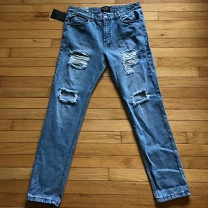 Skinny Fit Distressed Jeans - Men's