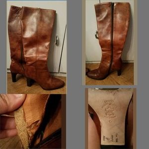 SOLD J Crew Brown Leather Boots Size 6