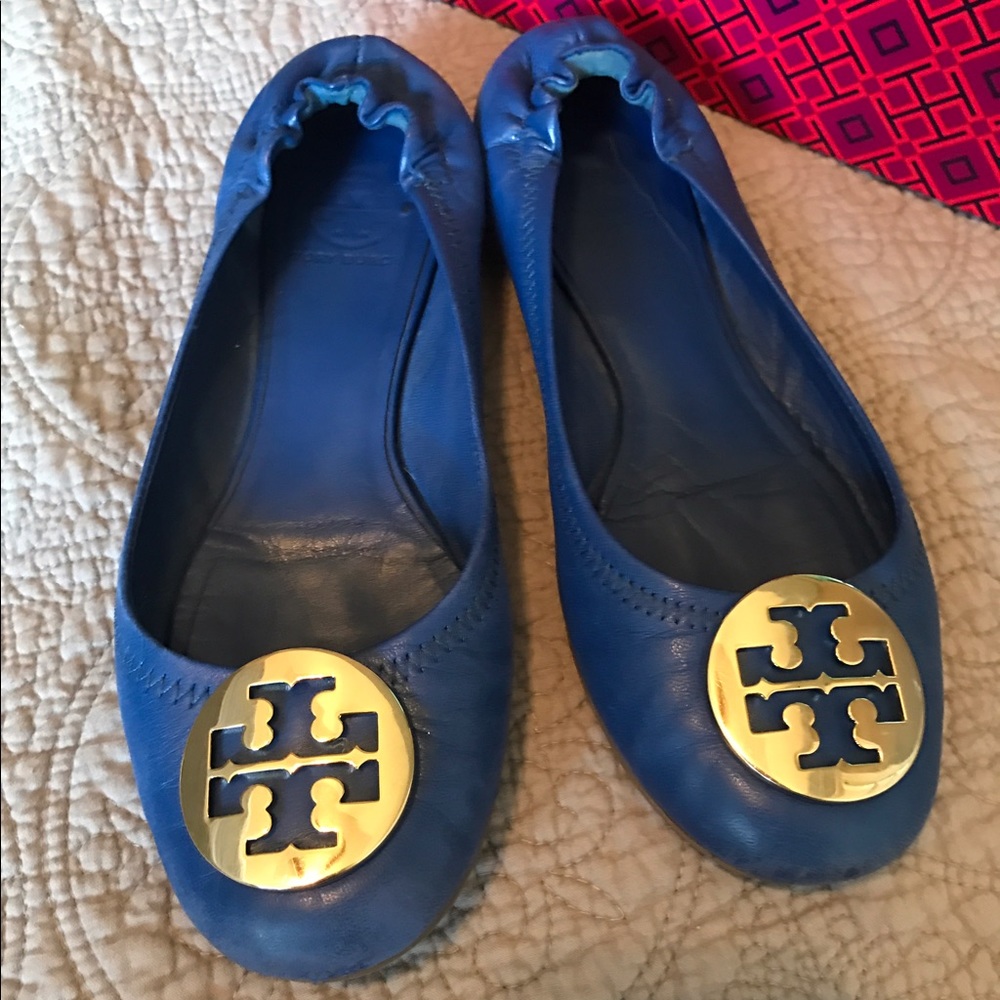 Tory Burch Pre-loved cobalt blue Reva flats 8