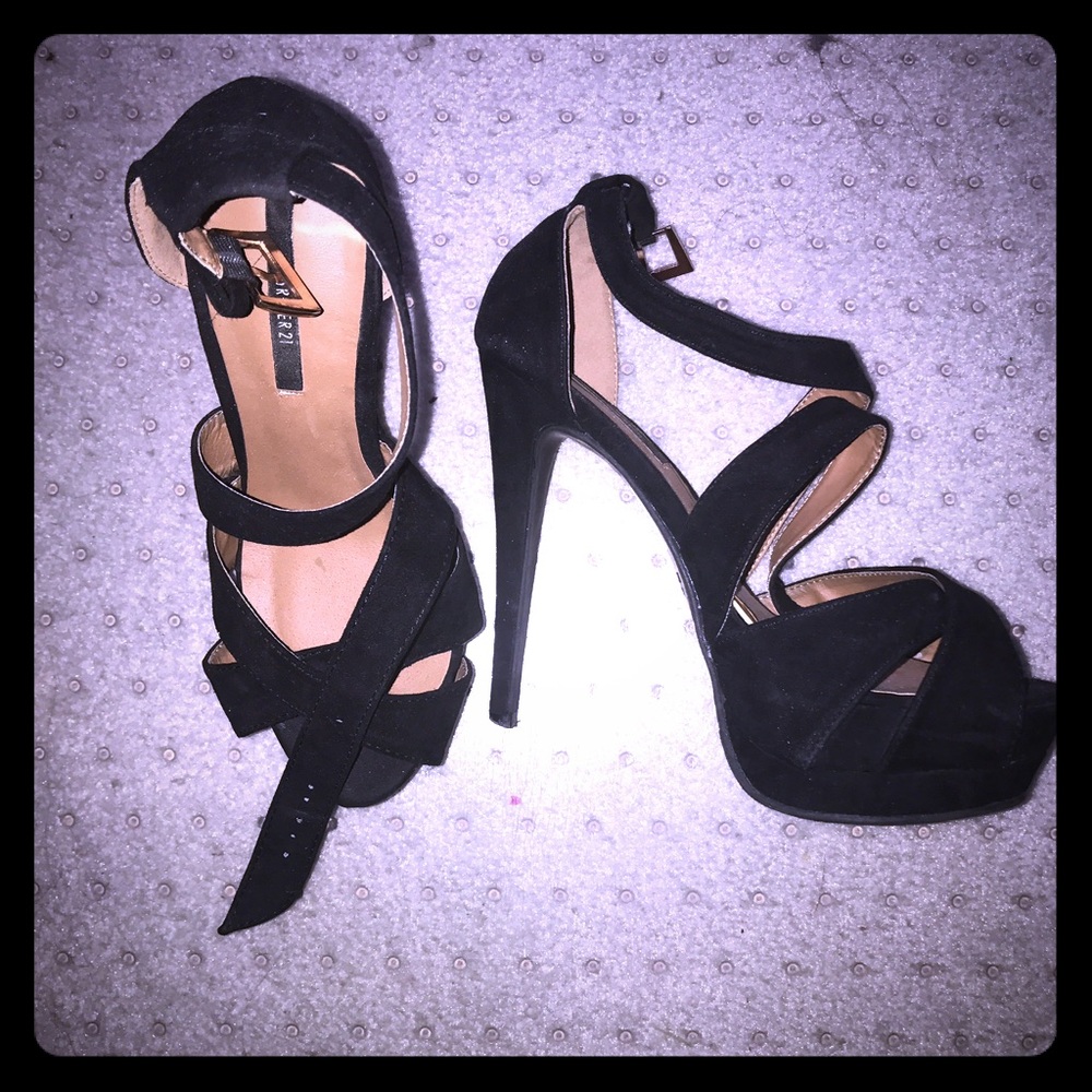 Forever 21 criss cross heels
