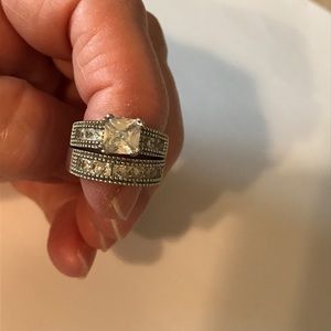 Avon wedding ring set sterling silver 925