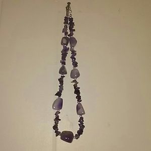 Amethyst type stone necklace
