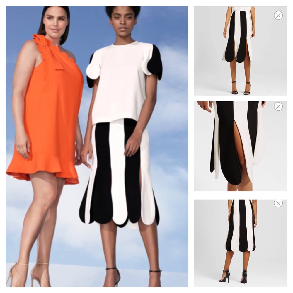 Victoria Beckham for Target Scalloped Skirt Size 8