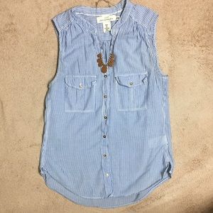 H&M Striped Button Down Tank