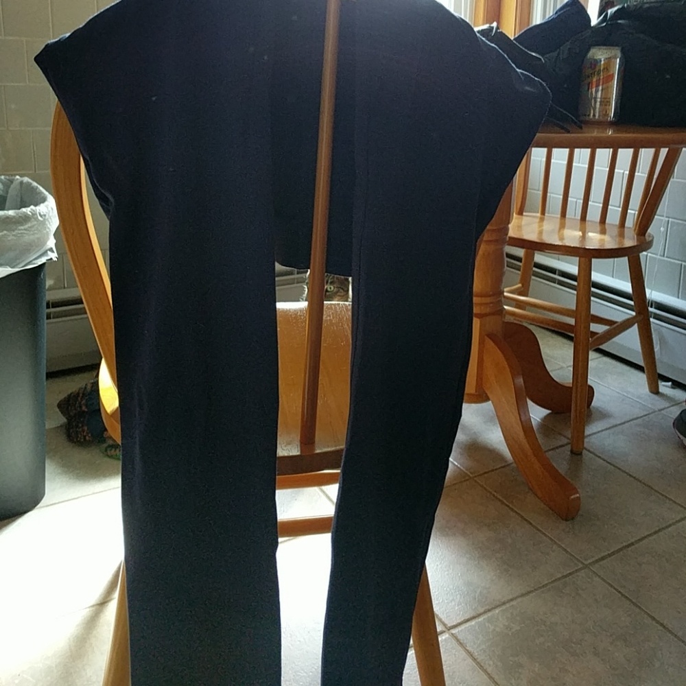 Betabrand navy skinny bootcut pants