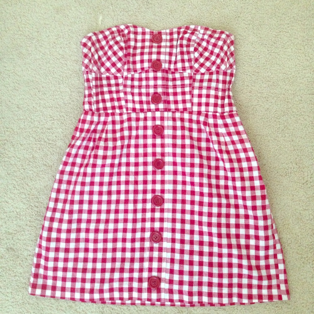 Red gingham mini dress