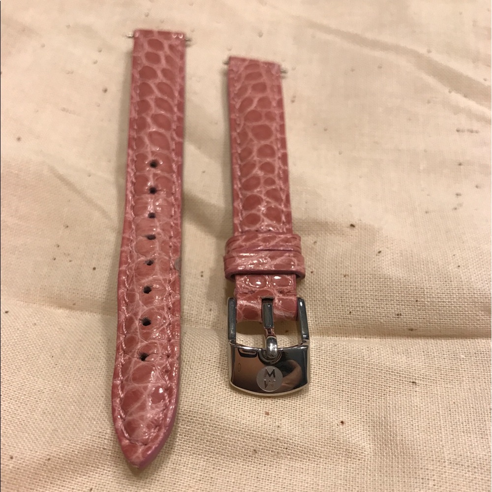 Michele pink genuine alligator 12mm watch strap