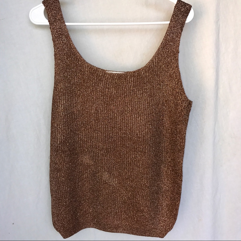 Effect Shimmery Tank Top Glitter