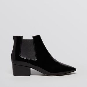 French connection patent leather booties