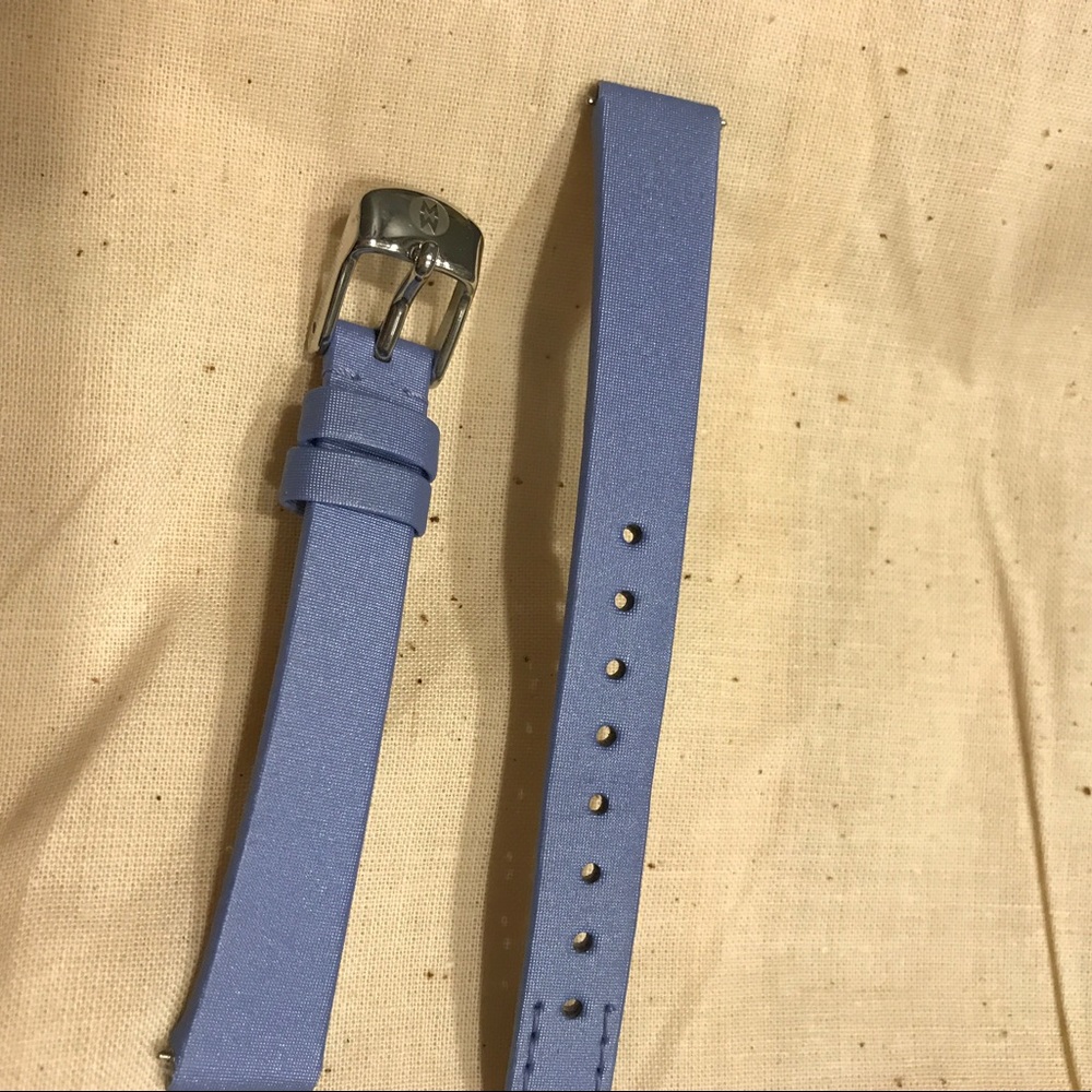 Blue Michele satin 12mm watch strap