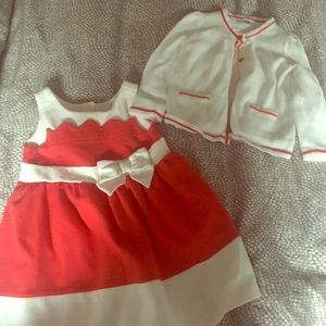 Janie and Jack dress and sweater outfit