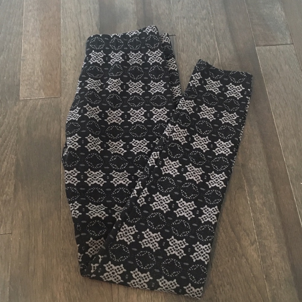fleece snowflake leggings