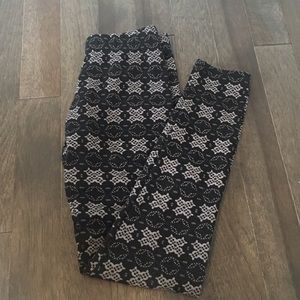 fleece snowflake leggings