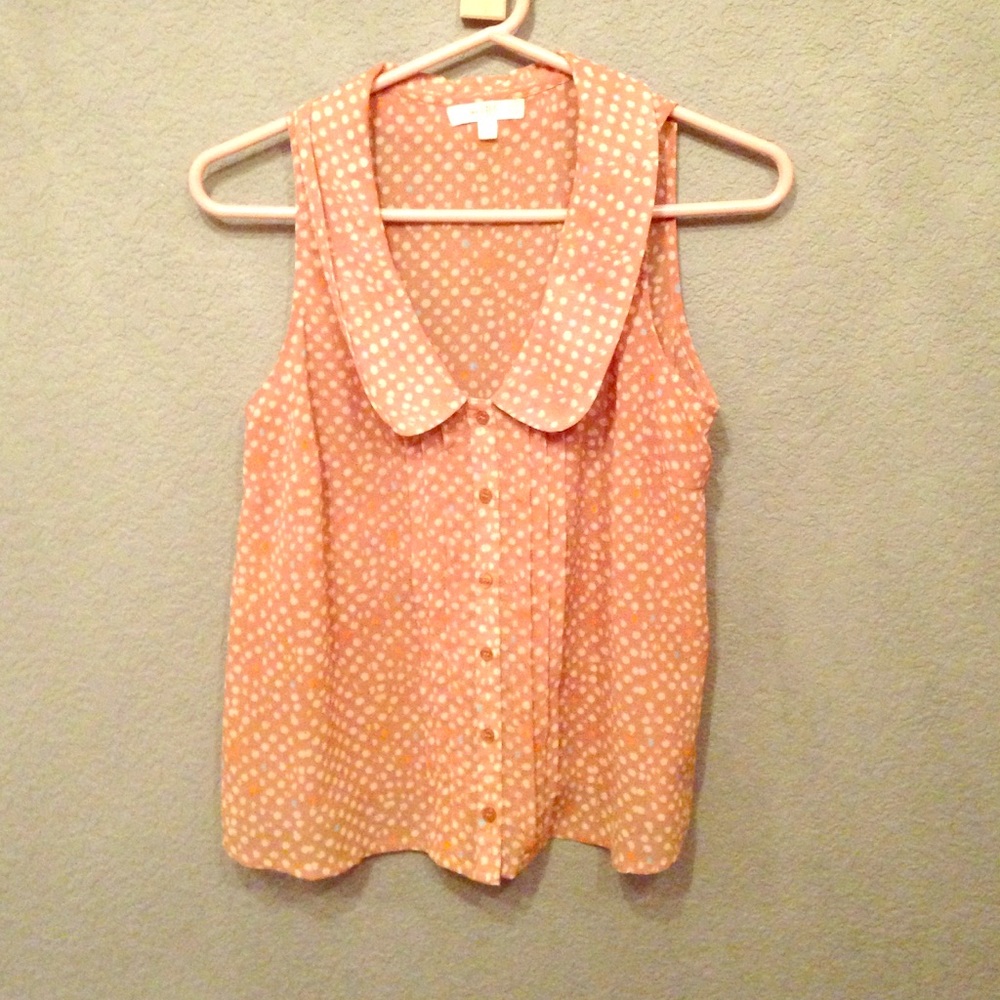 Brown pokadot blouse