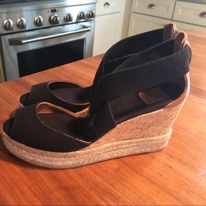 Tory Burch Black Espadrilles Sz 7