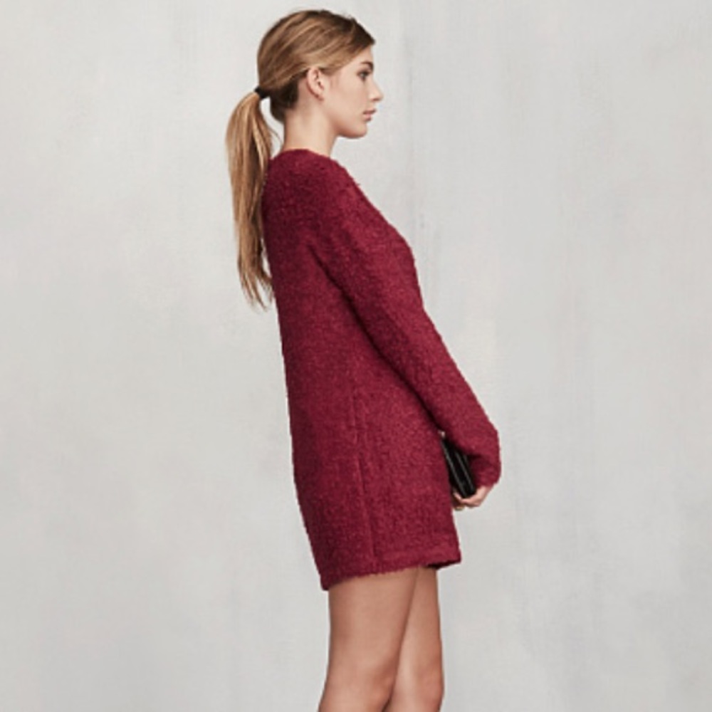 Reformation LOKIE sweater mini dress in black sz 0 - Picture 4 of 4