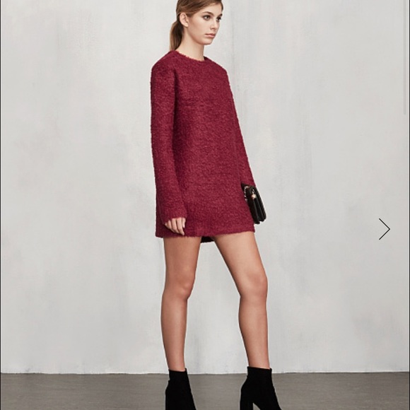 Reformation LOKIE sweater mini dress in black sz 0 - Picture 3 of 4