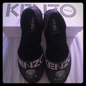 Kenzo Black Flat Espadrilles 38