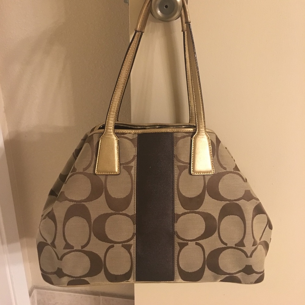 Gold Coach Bag