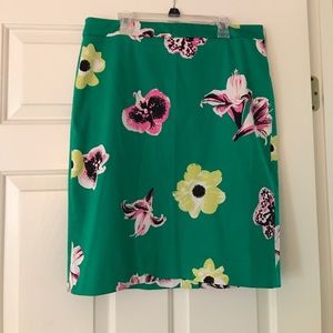 J.Crew floral pencil skirt