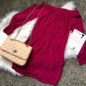 Express side shoulder dress
